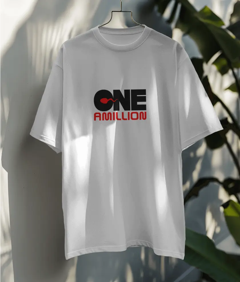 One AMillion Premium White Oversized T-Shirt for Men