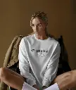White Cozy Oversized Sweatshirt for Women - Modern and Sleek Look