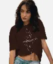 Constellation Elegant Brown T-Shirt for Women