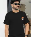 Fox Regular Black T-Shirt for Men