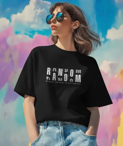 Random Styled Black T-Shirt for Women