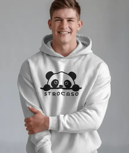 Strocaso White Signature Hoodie for Men